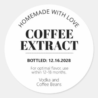 Coffee Extract Modern Label Sticker ZEX_001f