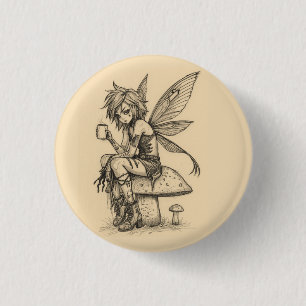 Coffee Fairy 3 Cm Round Badge