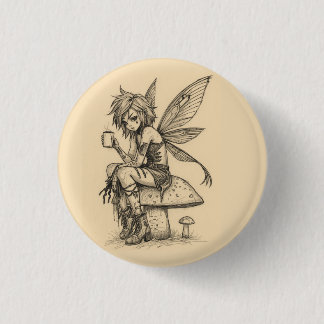 Coffee Fairy 3 Cm Round Badge