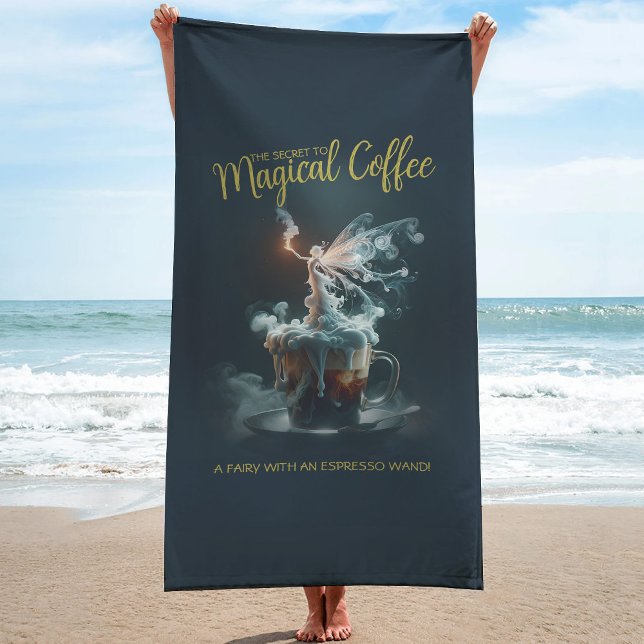 Coffee Fairy Beach Towel (Creator Uploaded)