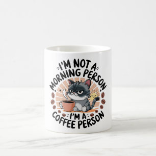 Coffee-First Attitude Fun Cat Design Coffee Mug