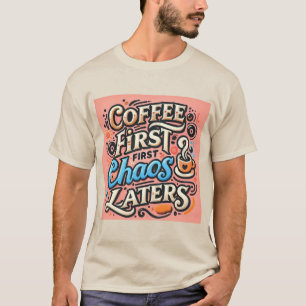Coffee First, Chaos Later T-Shirt