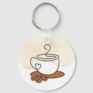 Coffee First Decisions Later Keychain