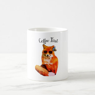 Coffee First Fox drawing Mug