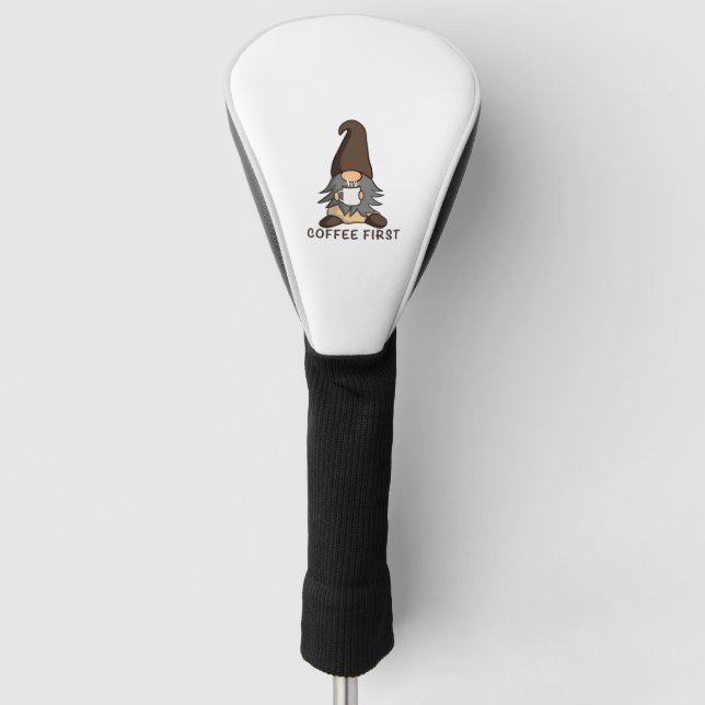 Coffee First Magical Java Gnome Brown Garden Gnome Golf Head Cover (Front)