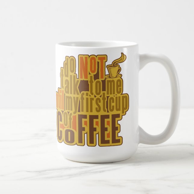 COFFEE FIRST mug - choose style, colour (Right)
