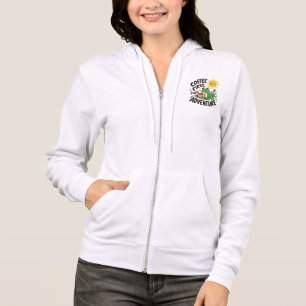 Coffee First Then Adventure – Cute Quirky Fun Frog Hoodie