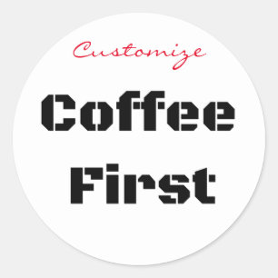 Coffee First Thunder_Cove Classic Round Sticker