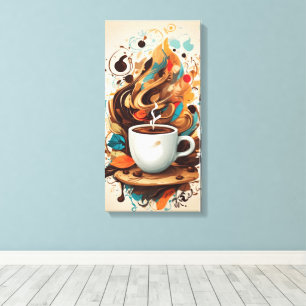Coffee Flow Art Canvas Print