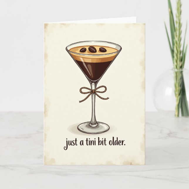 Coffee Foam Birthday Card (Front)