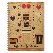 Coffee For My Valentine Cute Cartoon Coffee Hearts