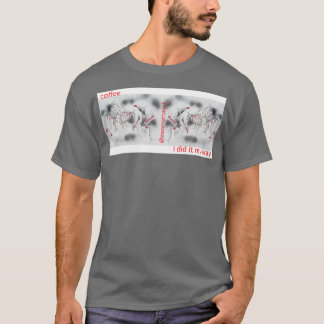 Coffee for two Black and white drawing for coffee  T-Shirt