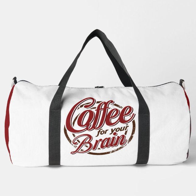 Coffee For Your Brain Graphic  Duffle Bag (Front)