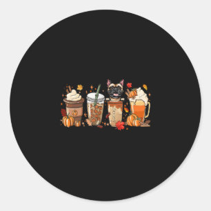 Coffee French Bulldog Halloween Outfit For Fall Se Classic Round Sticker