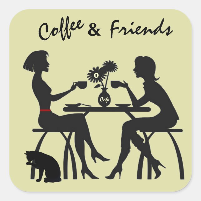 Coffee & Friends Gift and Envelope Stickers (Front)