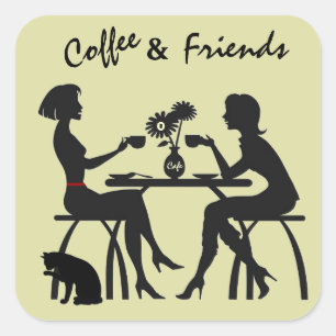 Coffee & Friends Gift and Envelope Stickers