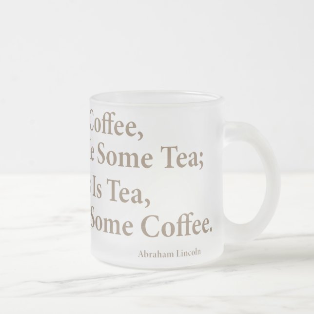 Coffee? Frosted 10 oz Frosted Glass Mug (Right)