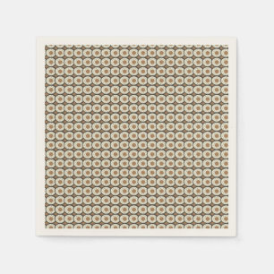 Coffee Frosted Doughnuts Brown Paper Plate Napkin