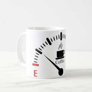 Coffee fuel gauge coffee mug
