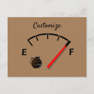Coffee Fuel Gauge Full Thunder_Cove Postcard