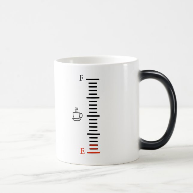 Coffee Fuel Gauge Morphing Mug (Right)