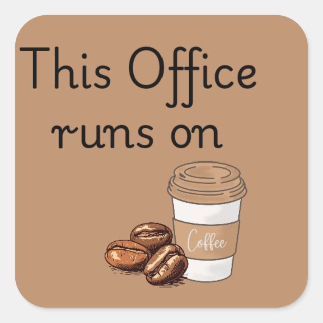 Coffee-fuelled Sticker (Front)