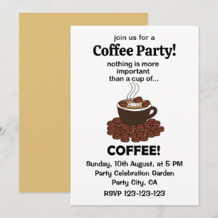 Coffee Funny Coffee Lover Coffee Invitation