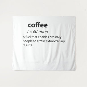 Coffee Funny Dictionary Definition Tapestry