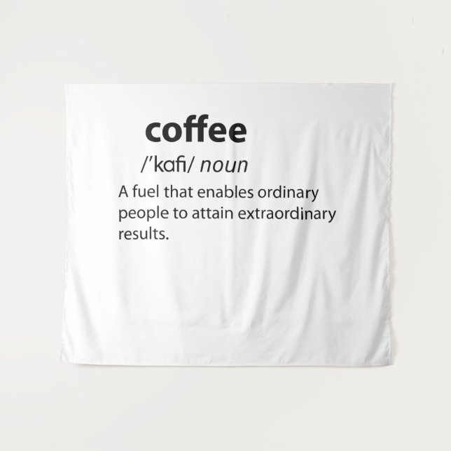 Coffee Funny Dictionary Definition Tapestry (Front (Horizontal))
