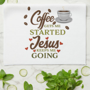 Coffee Funny Saying Tea Towel