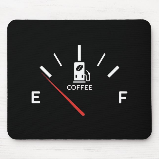 Coffee Gauge Mousepad – Energy Level Empty (Front)