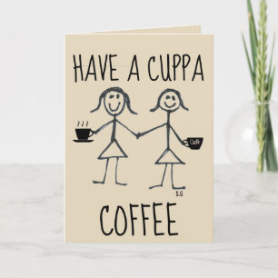 COFFEE GIFT CARD FRIENDSHIP GREETING CARDS
