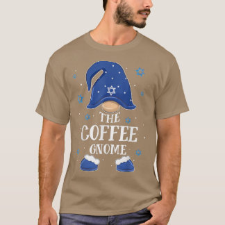 Coffee Gnome Hanukkah Jewish Matching Family Xmas  T-Shirt