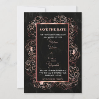 Coffee Gold Regalia in Royal Affair Save the Date 