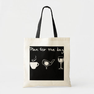 Coffee Golf Wine Funny Gift For Men Women Tote Bag