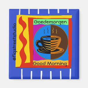 Coffee, Good Morning, edit text Magnet