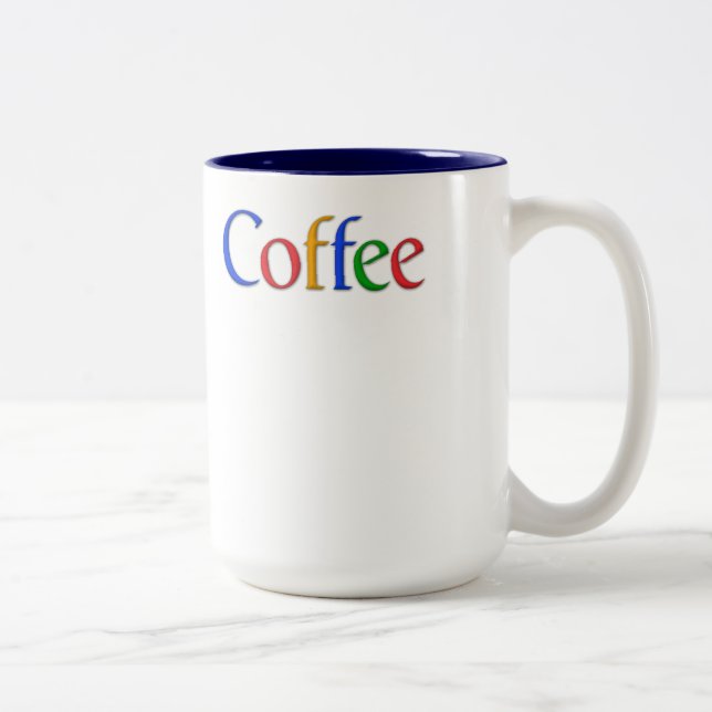 coffee - google font Two-Tone coffee mug (Right)