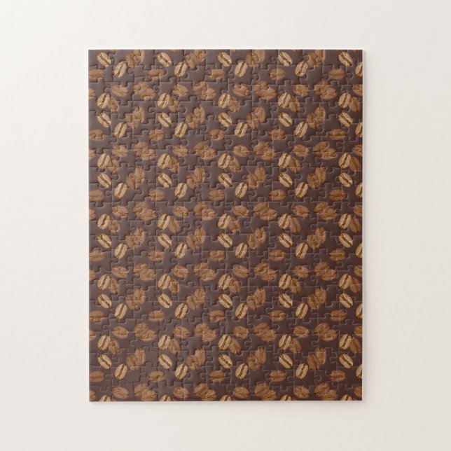 Coffee Grains Beans Dark Roast Brown Caffeine Jigsaw Puzzle (Vertical)