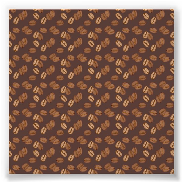 Coffee Grains Beans Dark Roast Brown Caffeine Photo Print (Front)