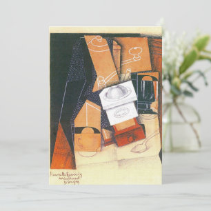 Coffee Grinder by Juan Gris, Vintage Cubism Art Invitation