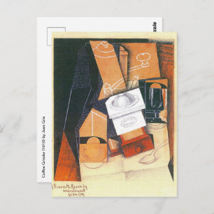 Coffee Grinder by Juan Gris, Vintage Cubism Art Postcard