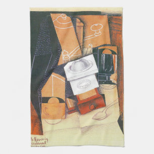 Coffee Grinder by Juan Gris, Vintage Cubism Art Tea Towel