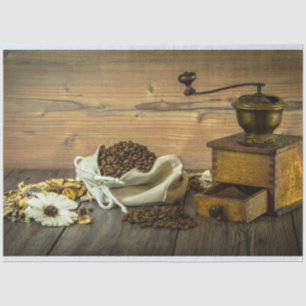 Coffee Grinder Kitchen Vintage 20x30 Decoupage Tissue Paper
