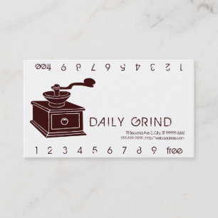Coffee Grinder / Loyalty Punch Card