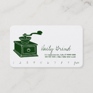 Coffee Grinder / Loyalty Punch Card