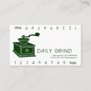 Coffee Grinder / Loyalty Punch Card