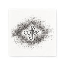 Coffee Grounds Cocktail Napkins (2 sets of 50)