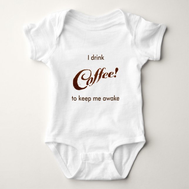 Coffee Grounds Coffee - Baby Outfit Bodysuit (Front)