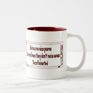coffee haiku Two-Tone coffee mug
