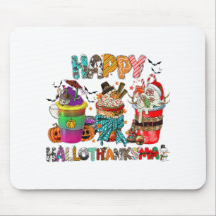 Coffee Halloween Thanksgiving Christmas Happy Hall Mouse Mat